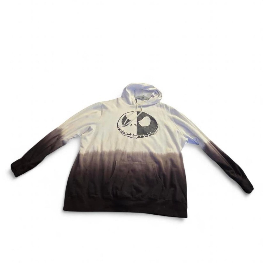 white and‎ black dip dye hoodie nightmare before  Christmas Size 3XL